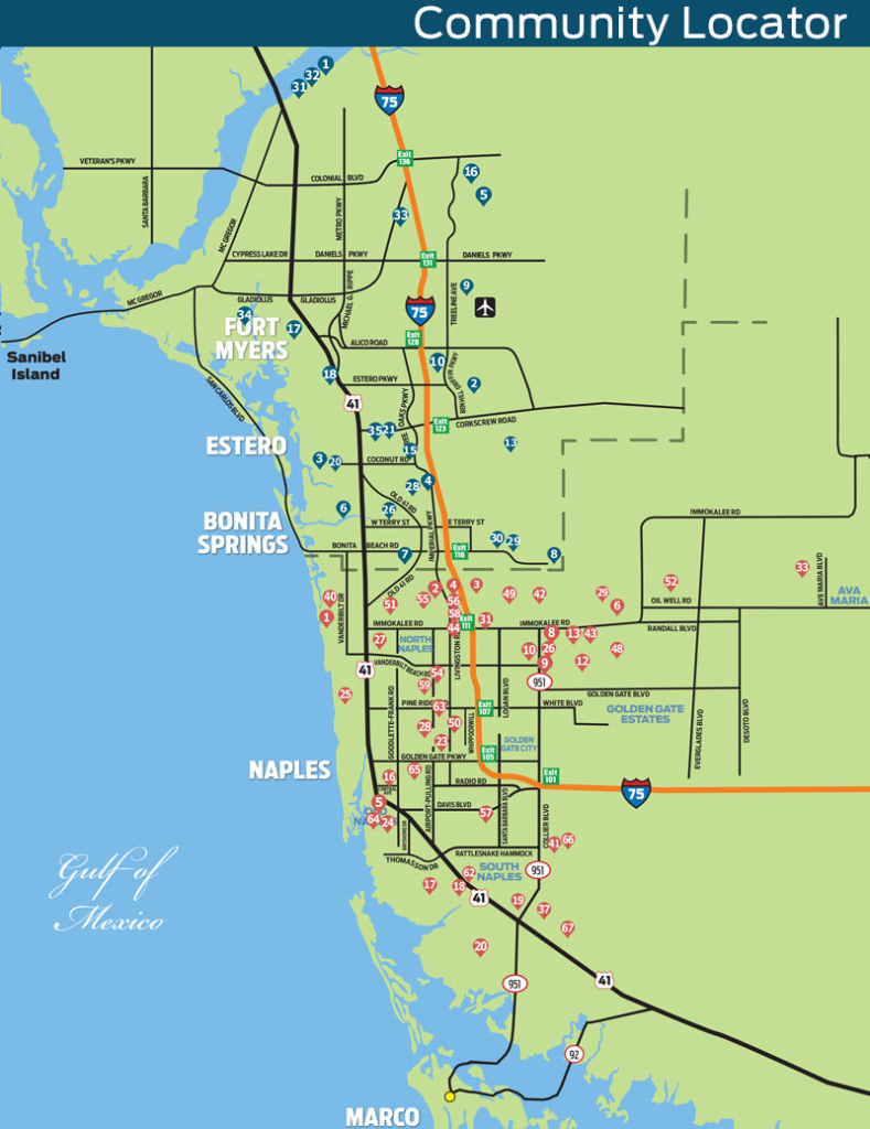 Naples Daily News Community Locator Map | Map Of Naples Florida Usa