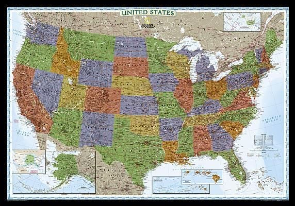 national geographic united states wall map decorator 43 5 x 30 5 in national geographic map of usa National Geographic United States Wall Map - Decorator (43.5 X 30.5 In) | National Geographic Map Of Usa