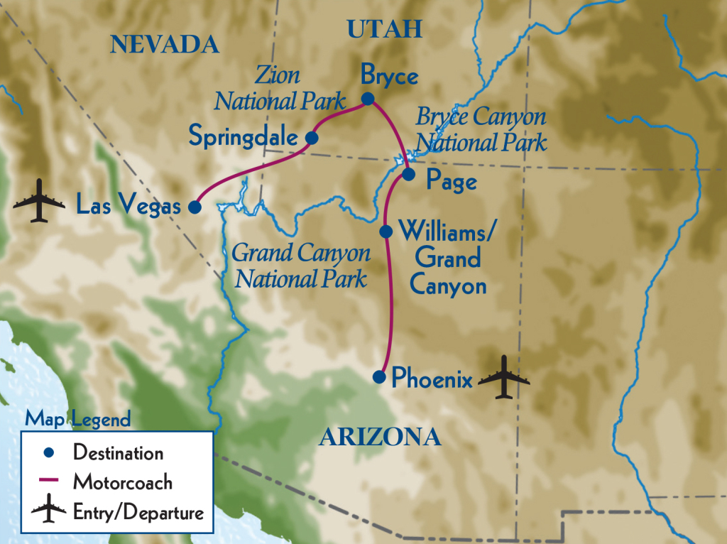 National Parks Of The Southwest | Odysseys Unlimited | Map Of Southwest Usa With National Parks