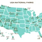 National Parks Of The United States Destination Map   Wnp | Map Of All National Parks In Usa