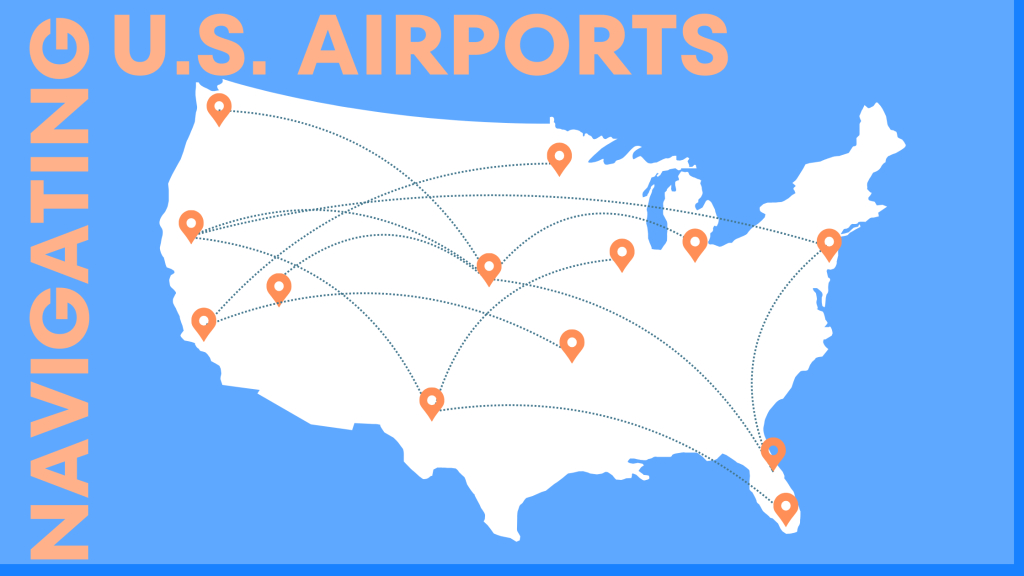 Navigating U.s. Airports: A Guide For International Travelers - Gigsky | Map of USA Major Airports