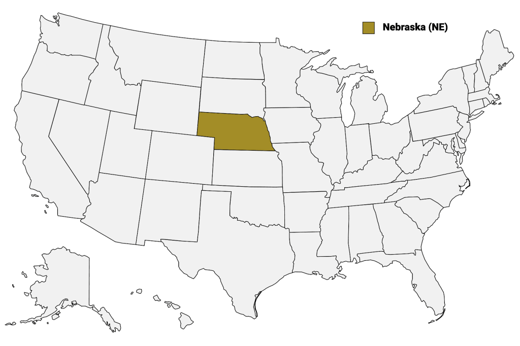Nebraska Counties Map | Mappr | Nebraska On Map Of Usa