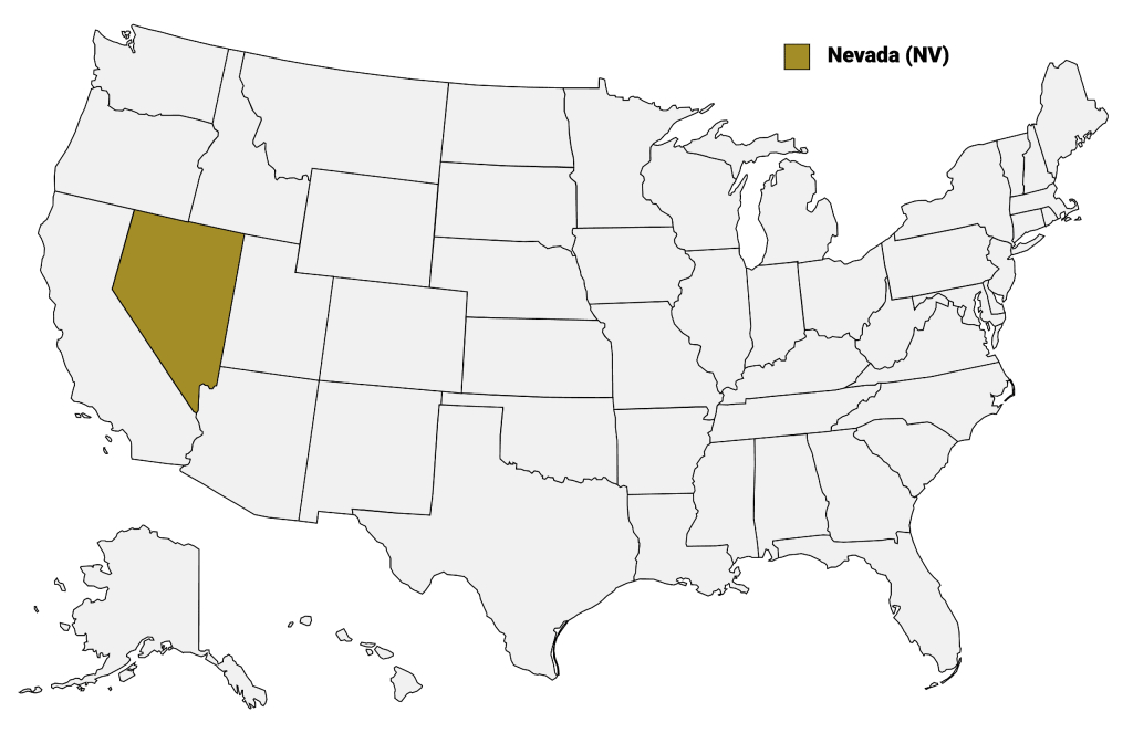 Nevada Counties Map | Mappr | Nevada On The Map Of The Usa