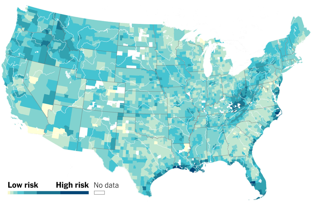 New Data Reveals Hidden Flood Risk Across America - The New York Times | Fema Navy Flood Map Of Usa