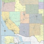 New Detailed Wall Map Western Usa Laminated | Printable Map Of Western States USA