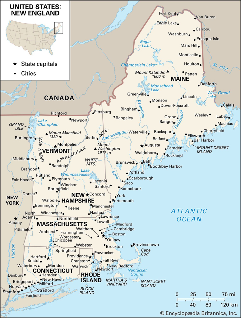 New England | History, States, Map, &amp;amp; Facts | Britannica | Map of New England Area USA