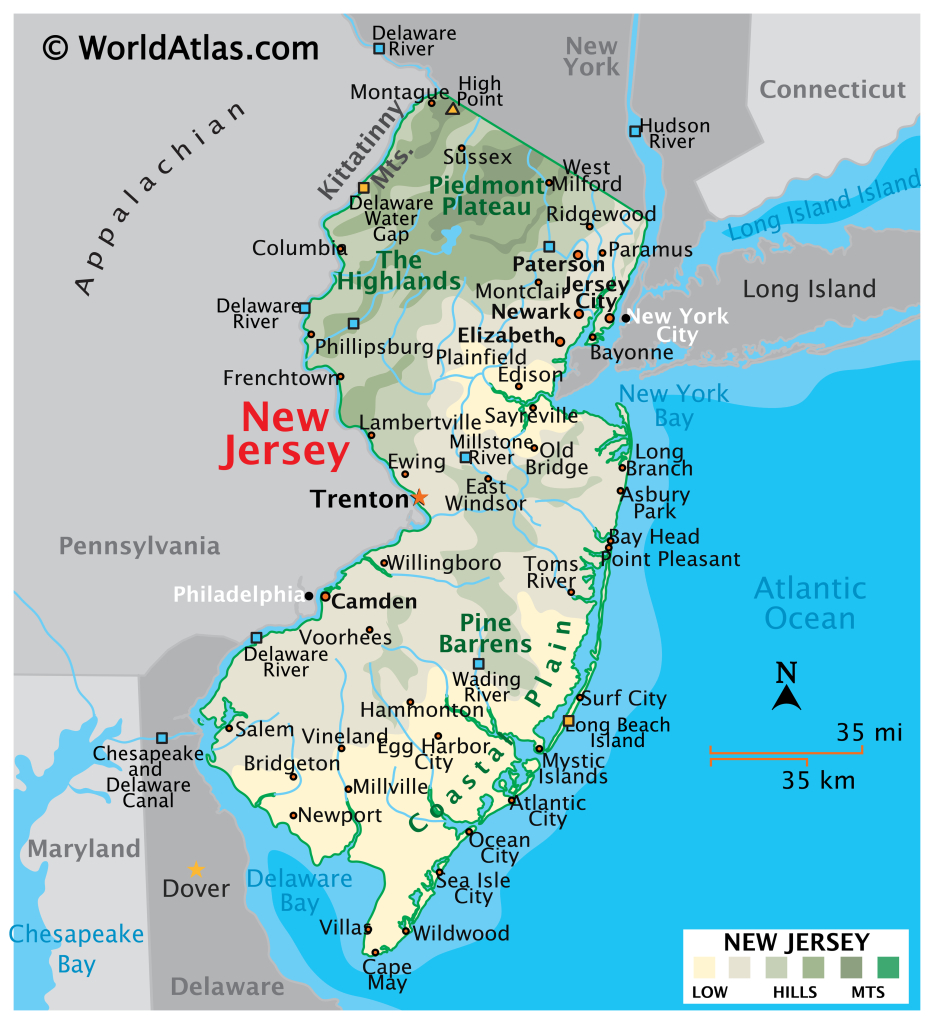 New Jersey Maps &amp;amp; Facts - World Atlas | New Jersey On The Map Of The Usa