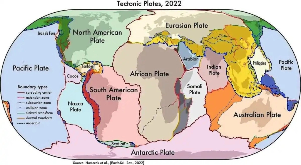 New Map Shows Earth&amp;#039;S Tectonic Plates In Unprecedented Detail | Map of Tectonic Plates USA