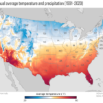 New Maps Of Annual Average Temperature And Precipitation From The | Current Temperature Map Of USA