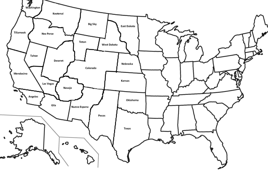 New Western States : R/Maps | Blank Map Of Western Usa