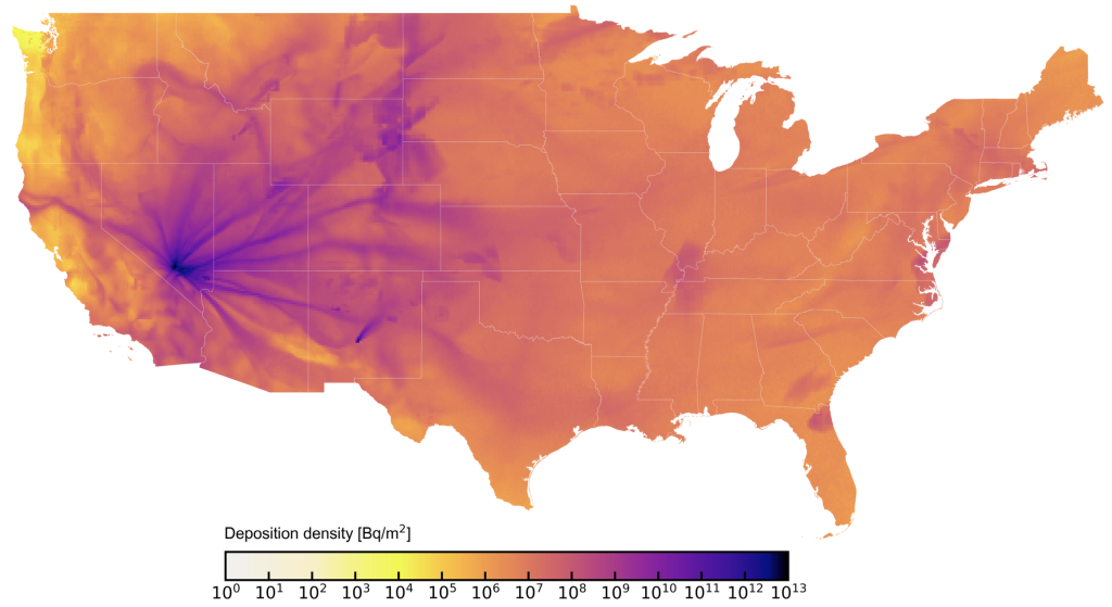 News 2023-07-21 | Princeton Science &amp;amp; Global Security | Nuclear Fallout Map of USA