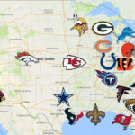 Nfl Map | Teams | Logos   Sport League Maps | Map Of USA Football Teams