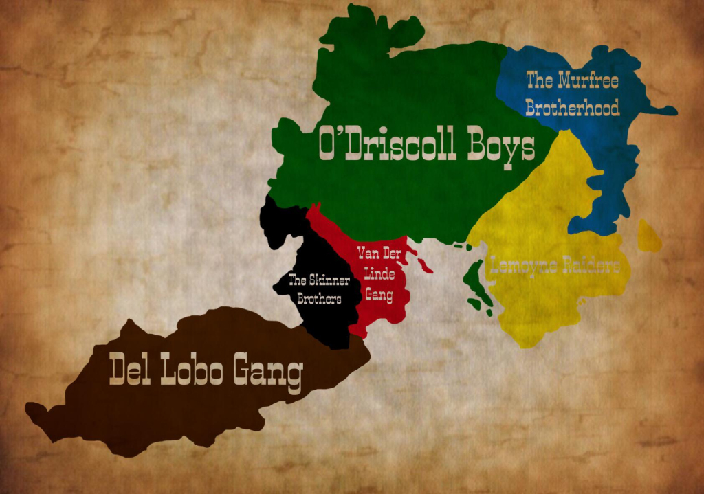 Non Canon) Map Of The Gangs In The Usa Jan 1899 : R/Reddeadredemption2 | Map Of Gangs In Usa