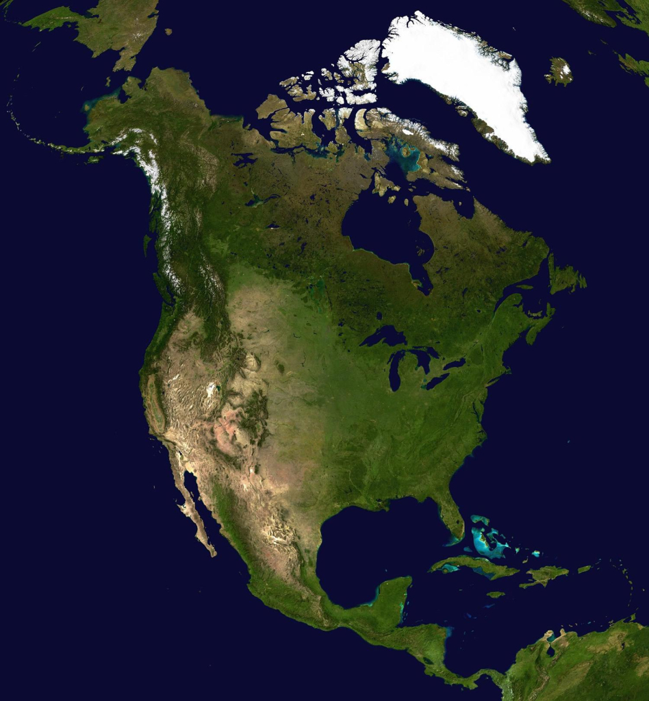 North America Map And Satellite Image | Live Satellite Map Of Usa