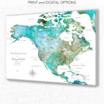 North America Map With Caribbean, Usa & Canada, Map For Family | Map Of USA And Caribbean