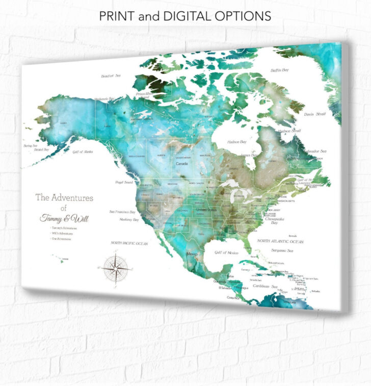 Map of USA and Caribbean
