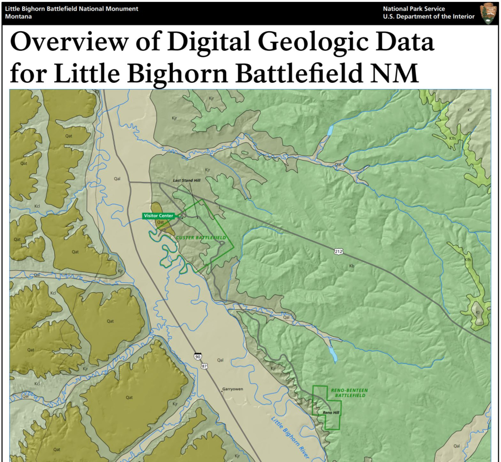 Nps Geodiversity Atlas—Little Bighorn Battlefield National | Battle of Little Bighorn Map USA