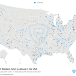 Number Of Best Western Locations In The Usa In 2025 | Scrapehero | Map Of Best Western Hotels In USA