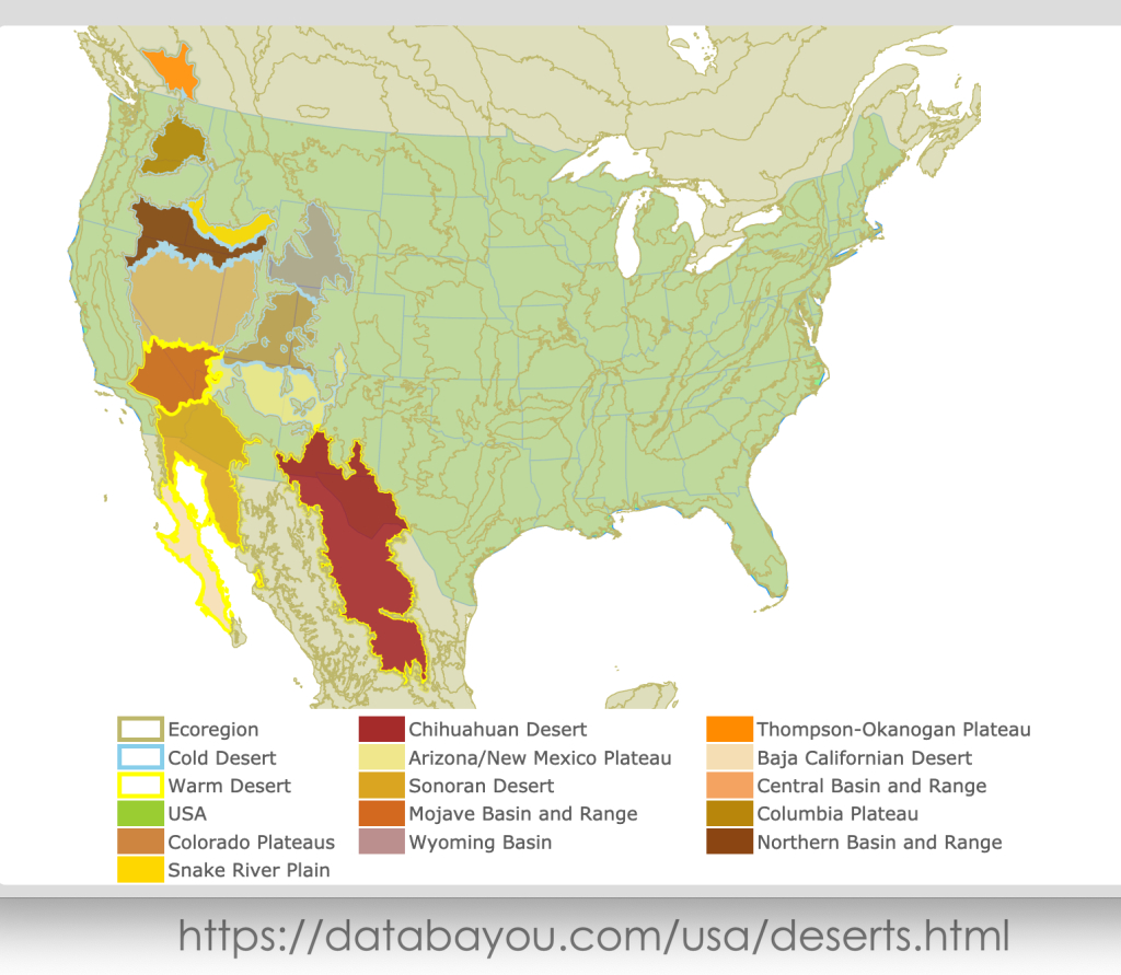 Oc] Deserts Of North America Map : R/Dataisbeautiful | Deserts Of The Usa Map