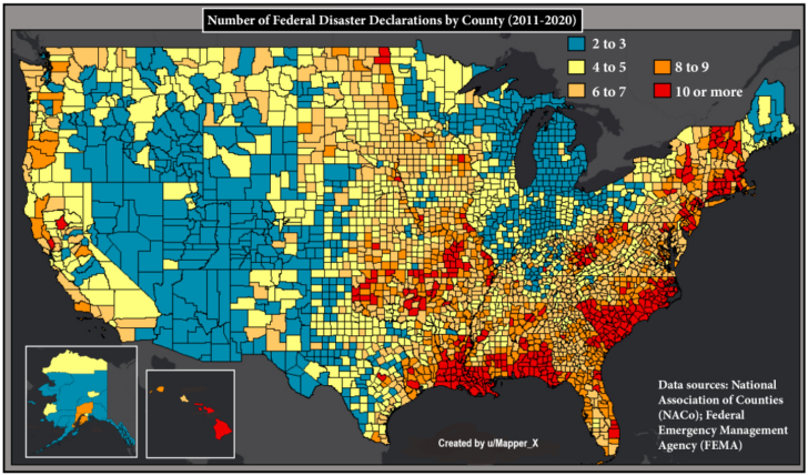 Natural Disaster Map of USA