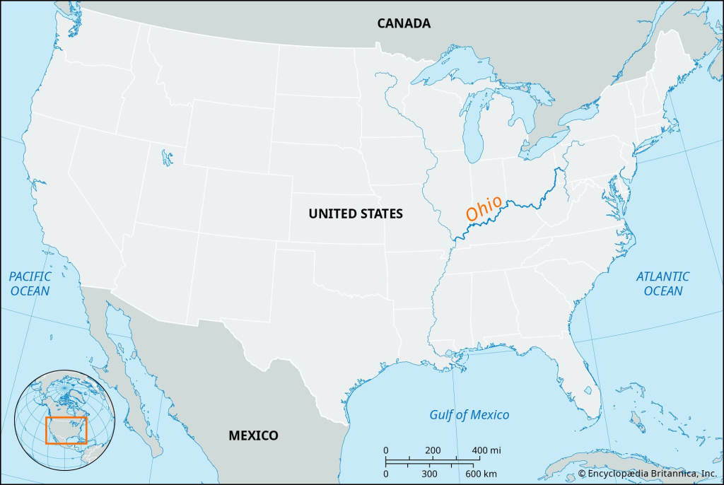 Ohio River | Geography, History &amp;amp; Importance | Britannica | Ohio River on Map of USA
