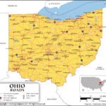 Ohio Road Map With Interstate Highways And Us Highways | Road Map Of Ohio Usa