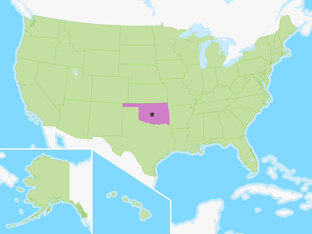 Oklahoma | Free Study Maps | Oklahoma City Map of USA