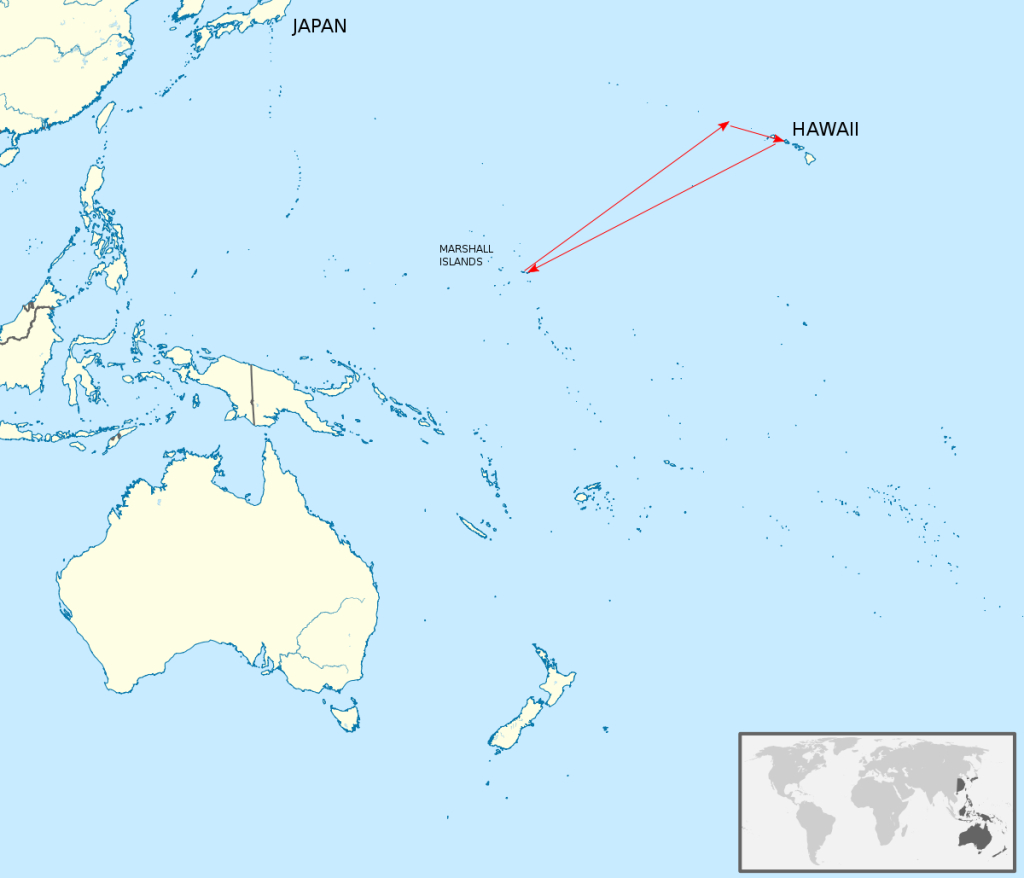 Operation K - Wikipedia | Map of Japan Hawaii and USA