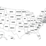 Outline Coloring Pages Usa Map   United States Of America  Instant | Coloring Page Of Usa Map