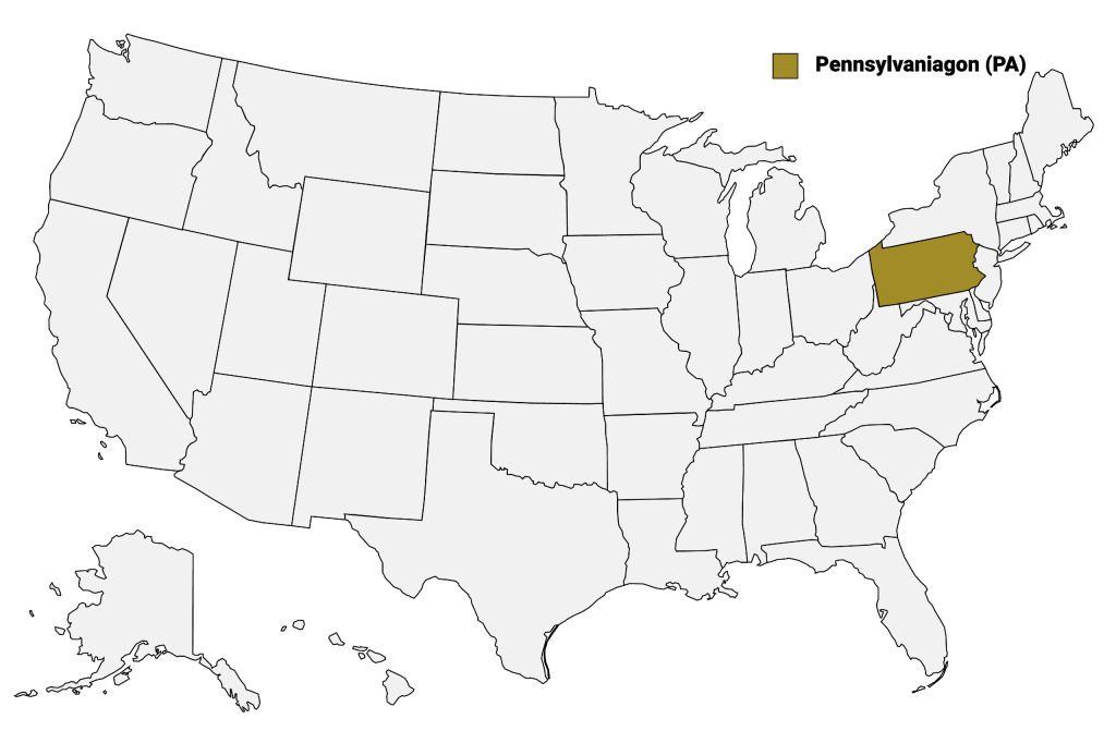Pennsylvania Counties Map | Mappr | Pa on Map of USA