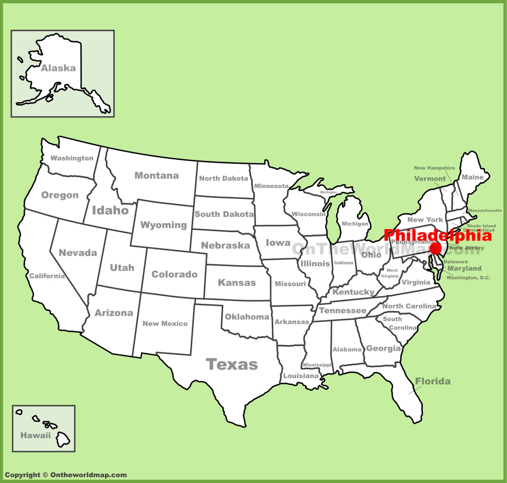 Philadelphia Location On The U.s. Map - Ontheworldmap | Map of USA States Philadelphia