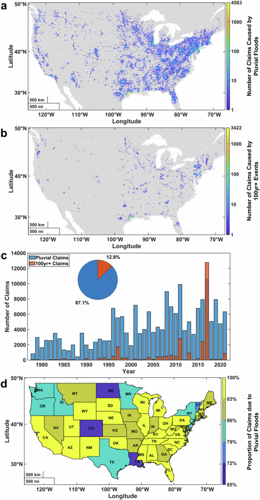 Pluvial Flood Impacts And Policyholder Responses Throughout The | Fema Navy Flood Map of USA