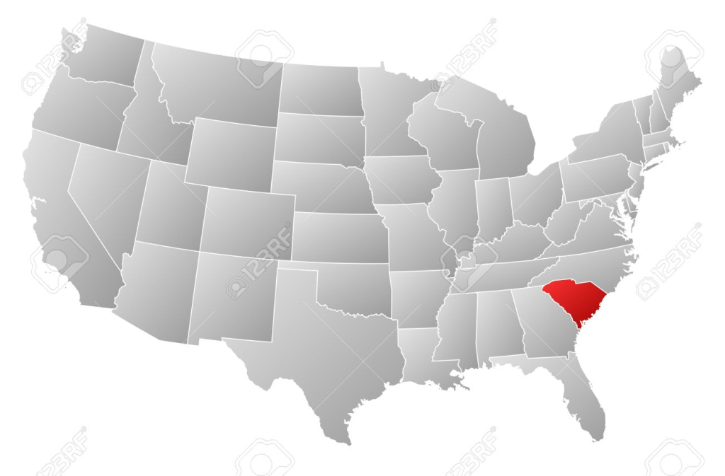 Political Map Of United States With The Several States Where South | Map Of Usa Showing South Carolina