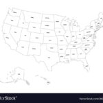 Political Map United States Od America Usa Vector Image | Political Map Of USA Blank