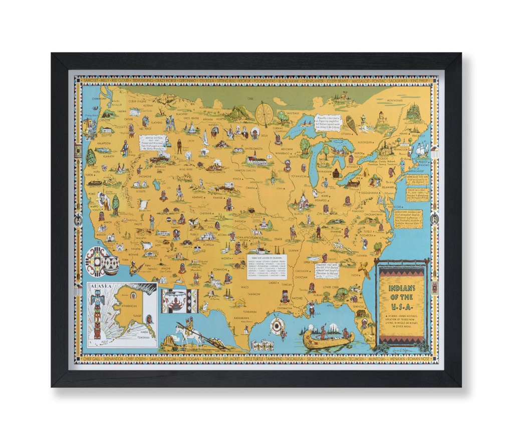 Poster Master Vintage Historical Poster - Retro Pictorial Print - 16X20 | Printable Map Of Usa 16X20