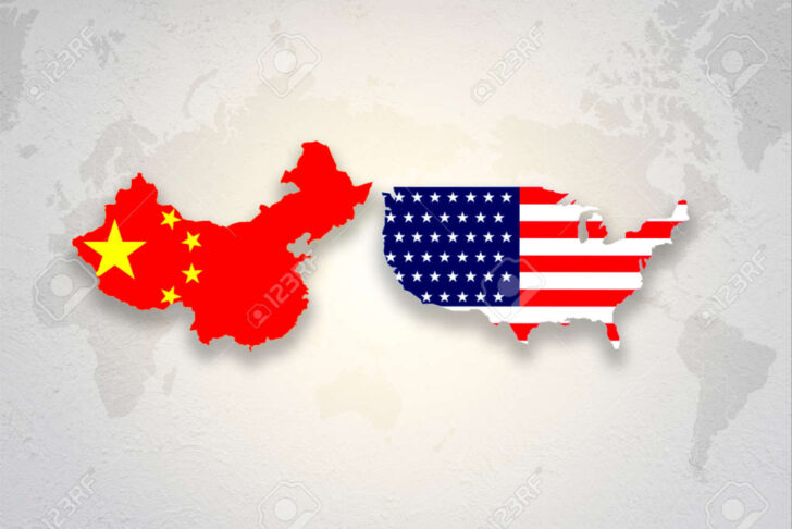 Map of USA and China Map of USA and China