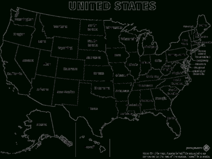 Map of the USA with State Names and Abbreviations