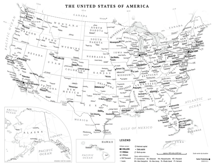 Free Printable Map of USA Pdf