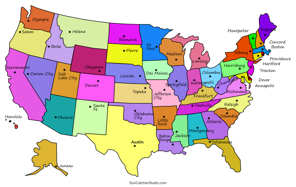 Printable Us Maps With States (Usa, United States, America) – Free | Free Printable Map of Se USA