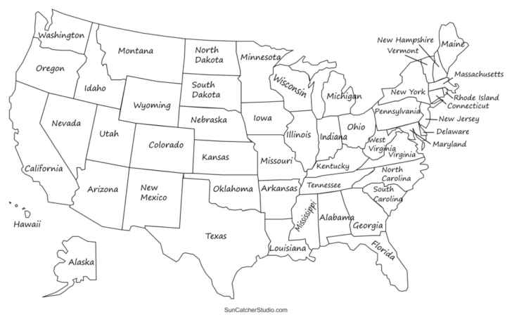 Maps of USA with Names Maps of USA with Names