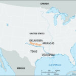 Red River | Map, Texas, Oklahoma, & Arkansas | Britannica | Map Of Red River USA