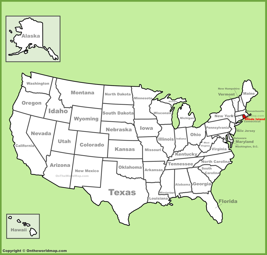 Rhode Island Location On The U.s. Map - Ontheworldmap | Rhode Island on the Map of the USA