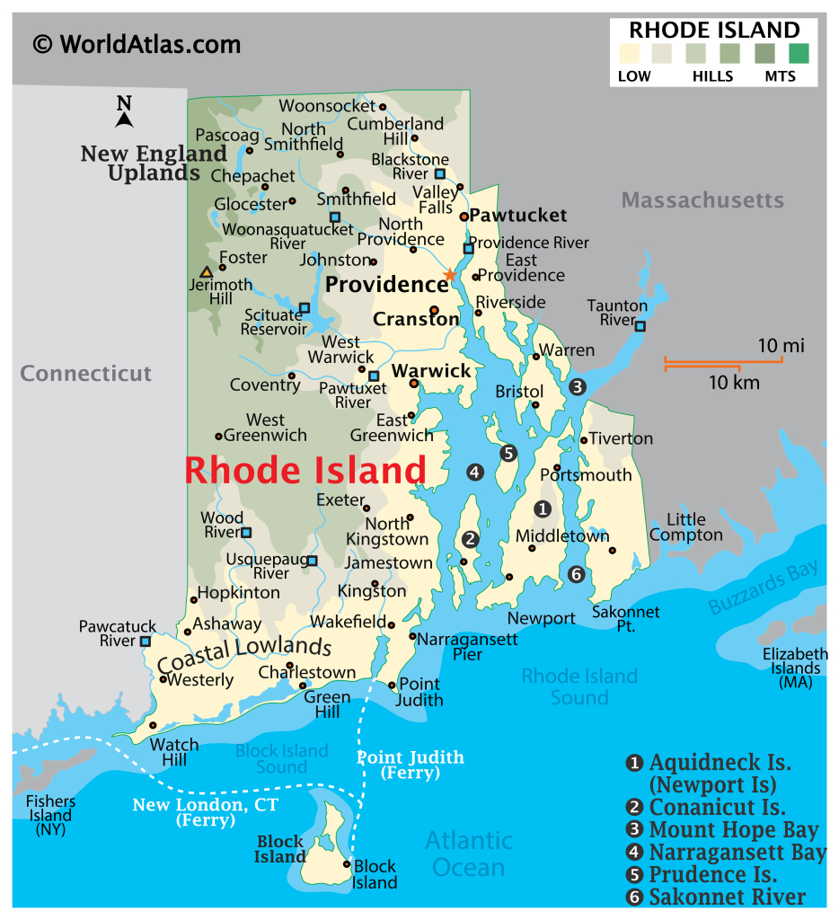 Rhode Island Maps &amp;amp; Facts - World Atlas | Rhode Island On Map Of Usa