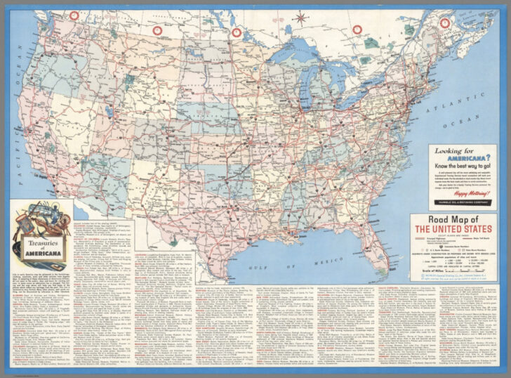 Road Map of USA States