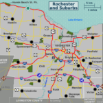 Rochester And Suburbs – Travel Guide At Wikivoyage | Map Of Rochester New York USA