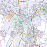 Rome & Floyd County, Ga Wall Mapkappa   The Map Shop | Map Of Rome Georgia Usa