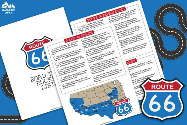 Free Printable Map of Route 66 USA