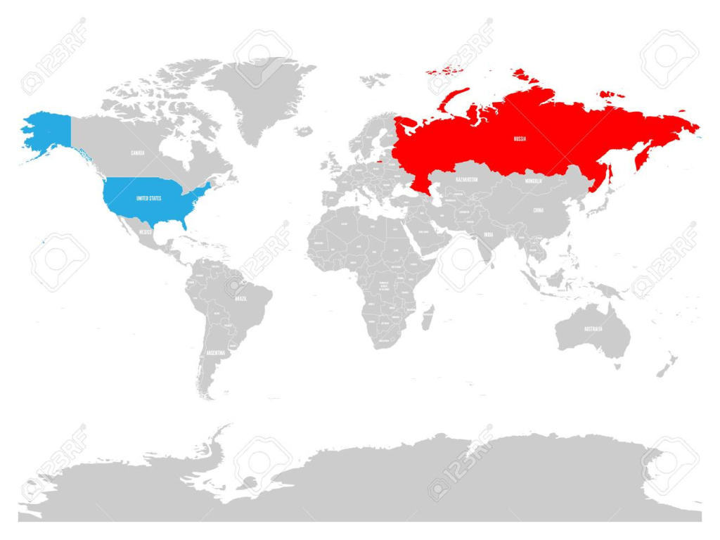Russia, America And The Fate Of Humanity -H. W. Brands | Map Of Usa And Russia