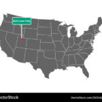 Salt Lake City Limit Sign And Map Usa Royalty Free Vector | Salt Lake City On The Map Of Usa