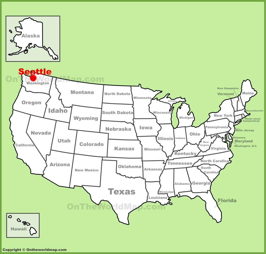 Seattle Location On The U.s. Map - Ontheworldmap | Seattle On The Map Of Usa